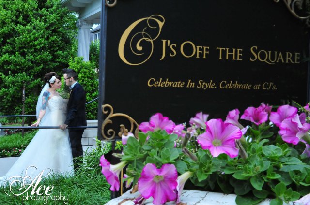 CJs off the square, franklin wedding, eclectic, bride, groom